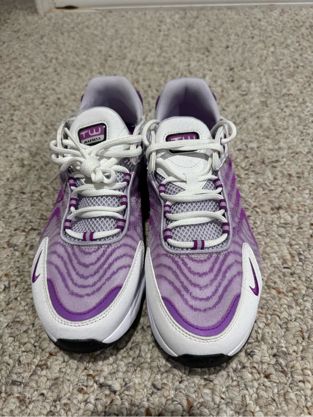 Nike Women’s TW Air Max White & Purple Athletic Sneakers